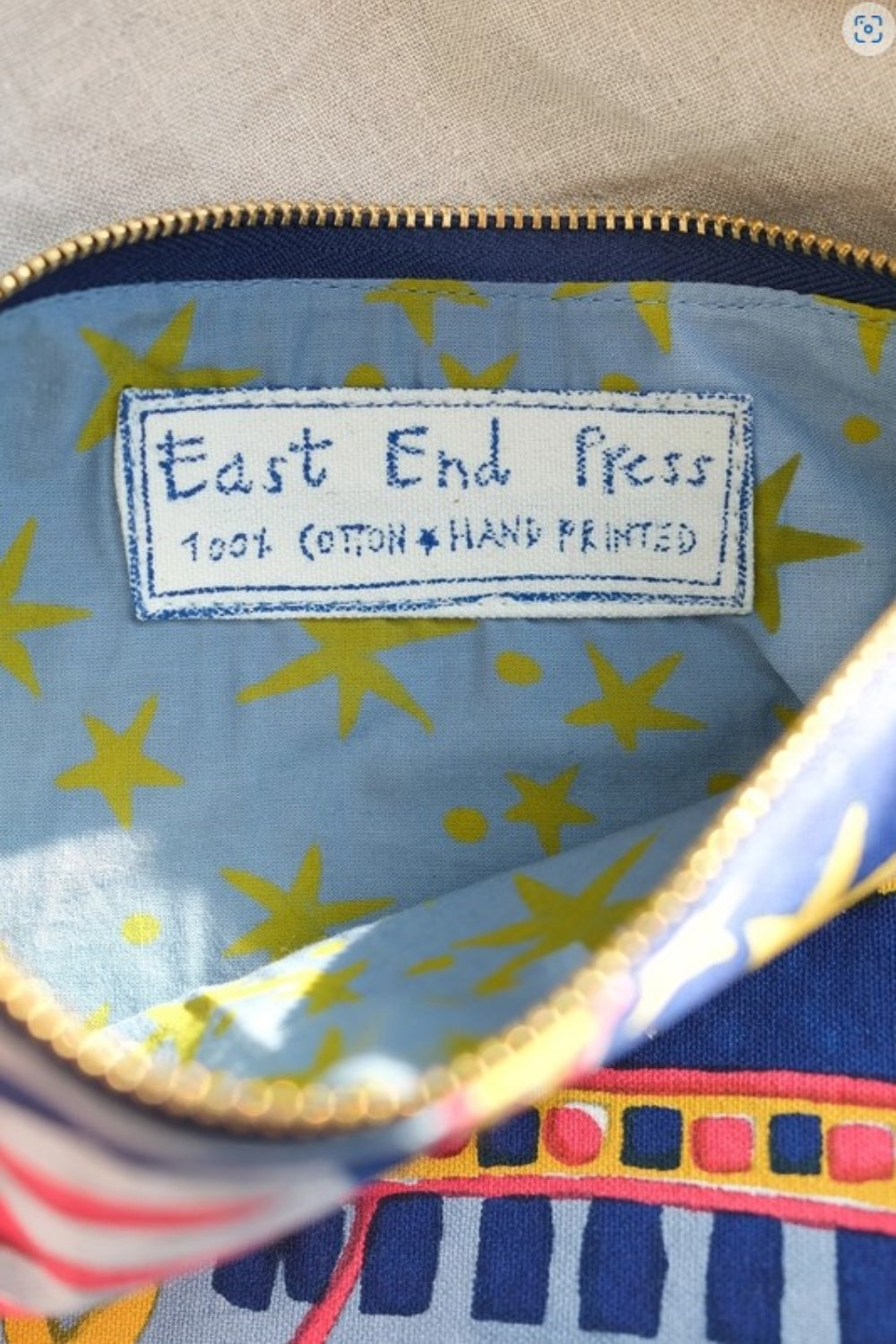 EAST END PRESS ELEPHANT COTTON POUCH