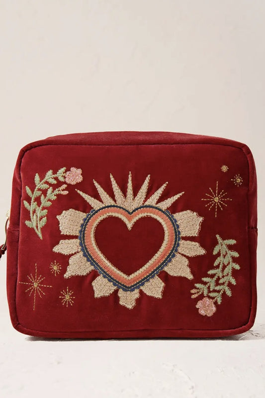 ELIZABETH SCARLETT ENCHANTED HEART TOILETRY BAG