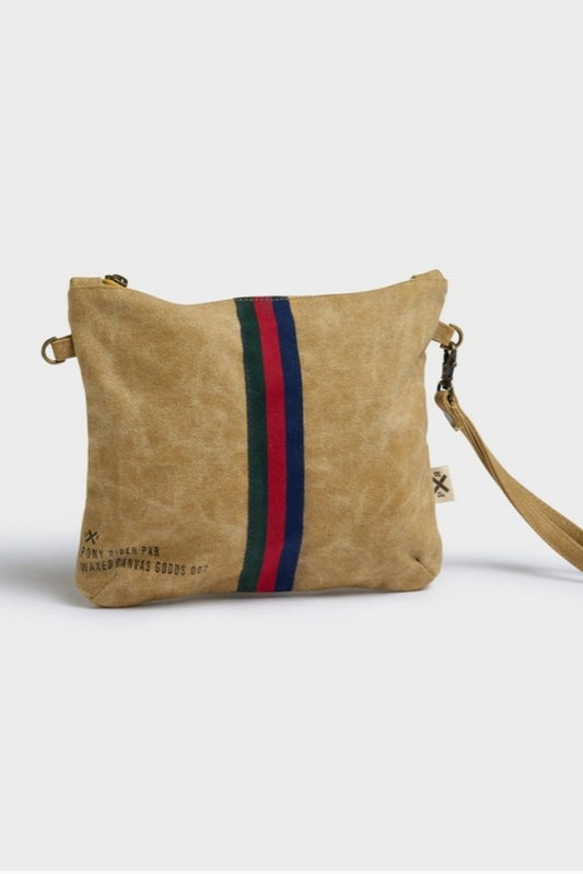 PONY RIDER ESCAPEE CLUTCH WITH STRAP GOLDEN TAN