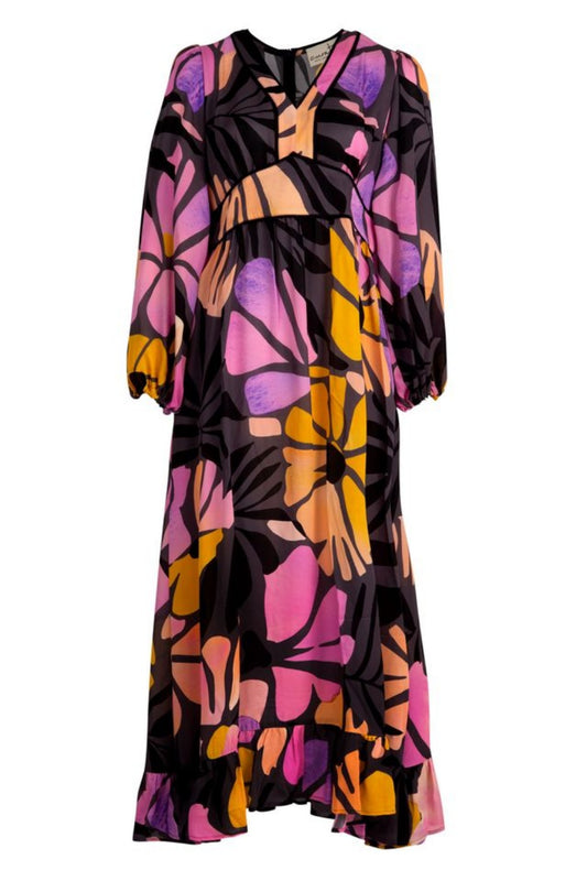 CURATE FEELING FIRE DRESS BLACK FLORAL
