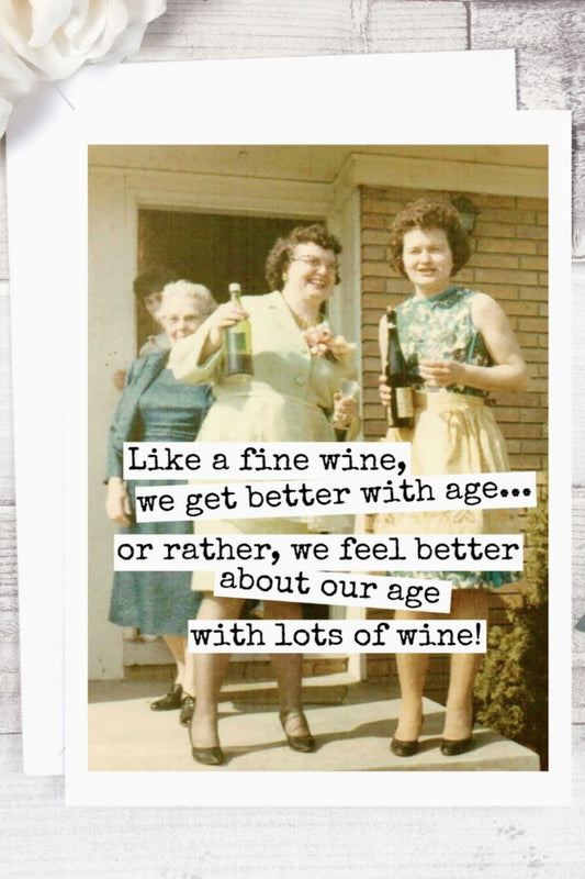 FINE WINE GREETING CARD