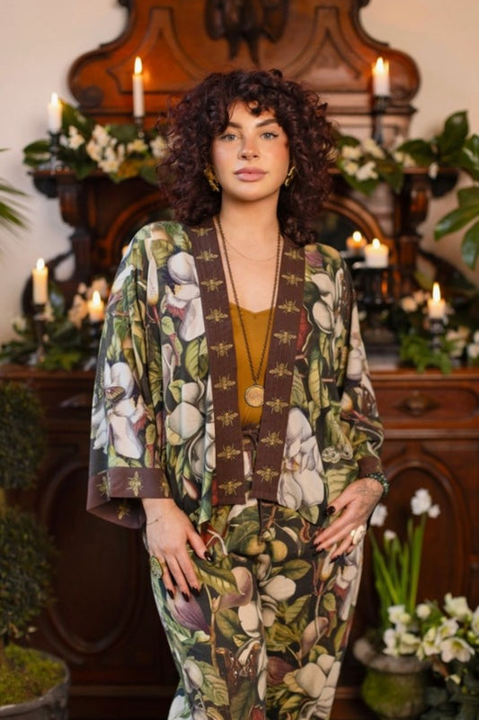 MARKET OF STARS FLEUR DE LUNE PIXIE CROPPED KIMONO