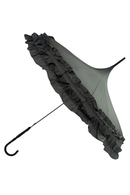 SOAKE FRILLED TO MEET YOU UMBRELLA GREY