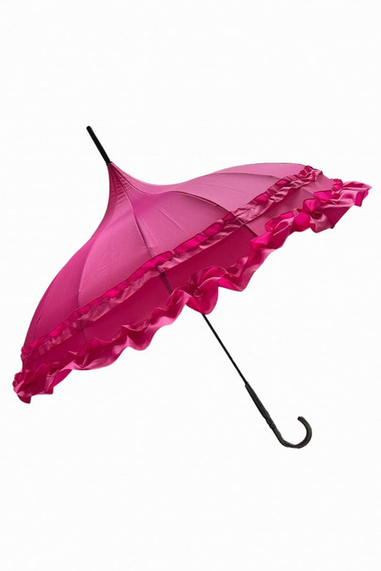 SOAKE FRILLED TO MEET YOU UMBRELLA RASPBERRY