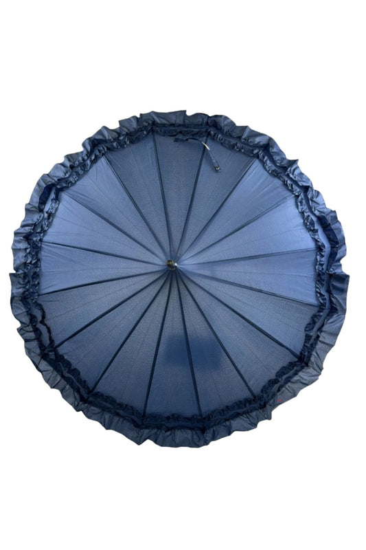 SOAKE FRILLED TO MEET YOU UMBRELLA NAVY