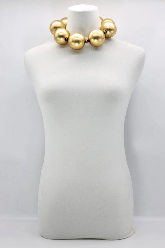 JIANHUI LONDON GIANT BEADS NECKLACE GOLD