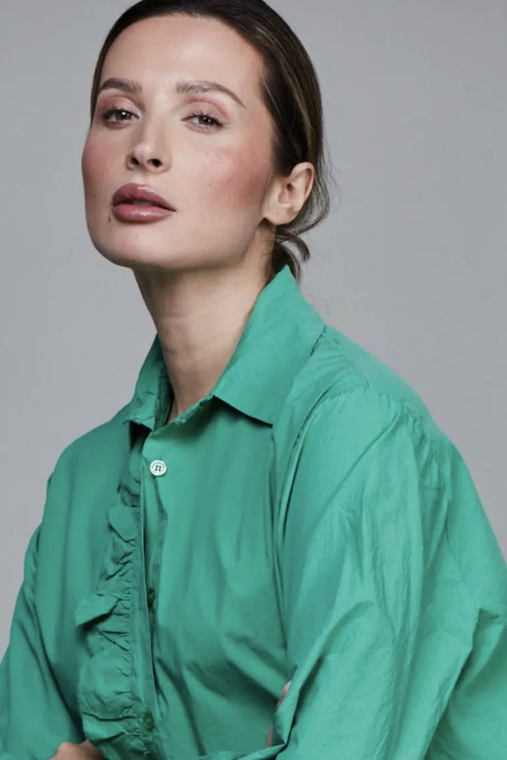SIXTY DAYS GIRLFRIEND OVERSIZED COTTON SHIRT GUCCI GREEN