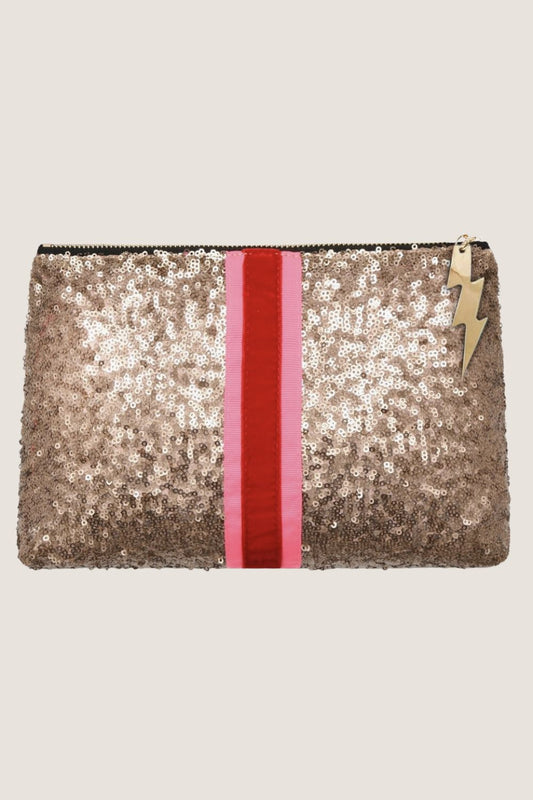 COCKATOO GOLD SEQUIN CLUTCH