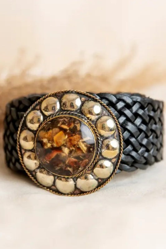 SATU WOVEN LEATHER BELT