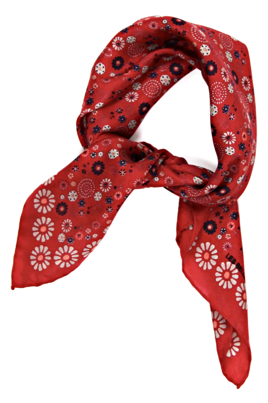 LES BELLES VAGABONDES HANAMI MINI SCARF RED