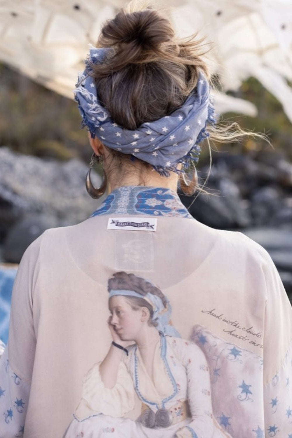 MARKET OF STARS HEAD IN THE CLOUDS CROPPED KIMONO