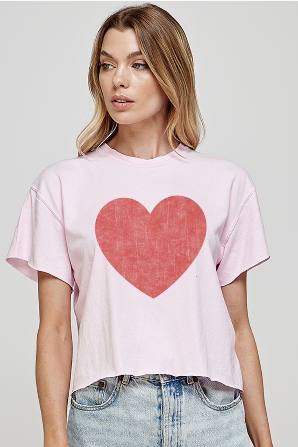 ILLUSTRATED SOCIETY LOVE TEE BABY PINK