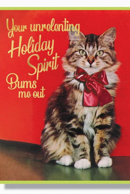 SMITTEN KITTEN HOLIDAY SPIRIT CHRISTMAS CARD