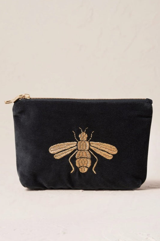 ELIZABETH SCARLETT HONEY BEE MINI POUCH CHARCOAL