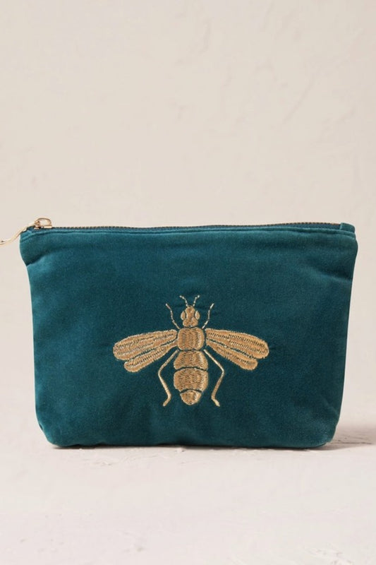 ELIZABETH SCARLETT HONEY BEE MINI POUCH RICH BLUE