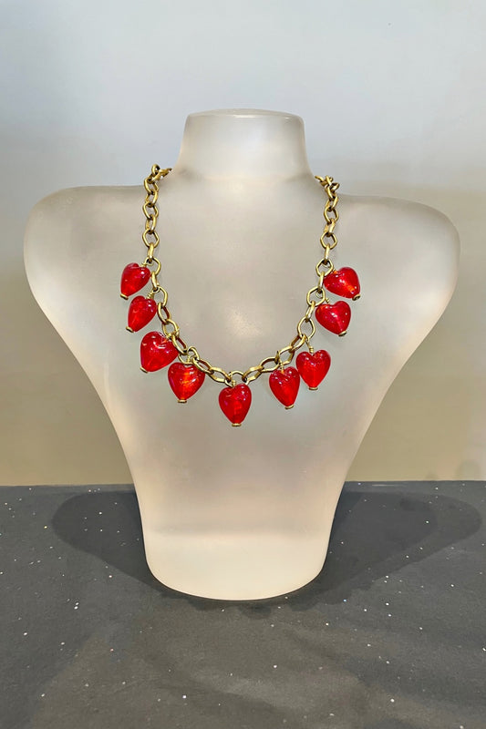 JUMBLE HEART TO HEART CHARM NECKLACE