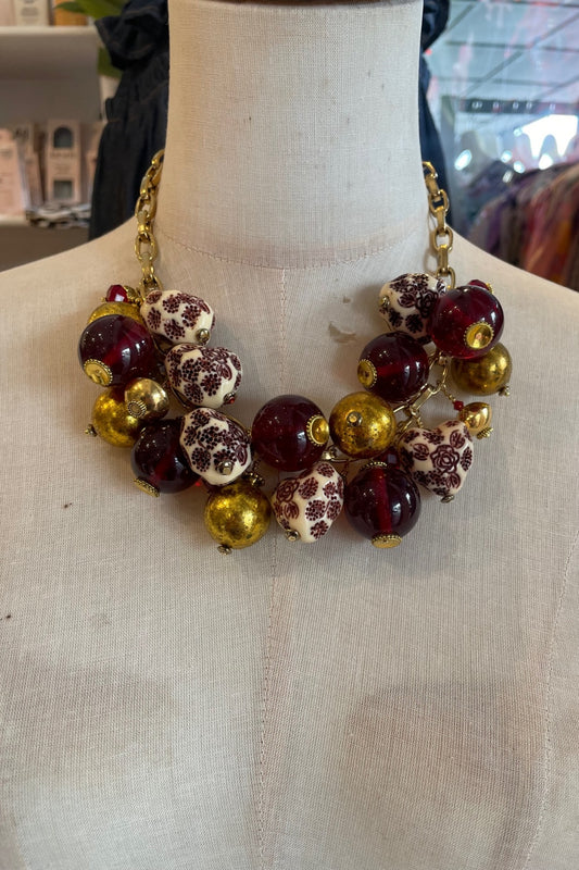 JUMBLE RUN RUBY RABBIT CHARM NECKLACE