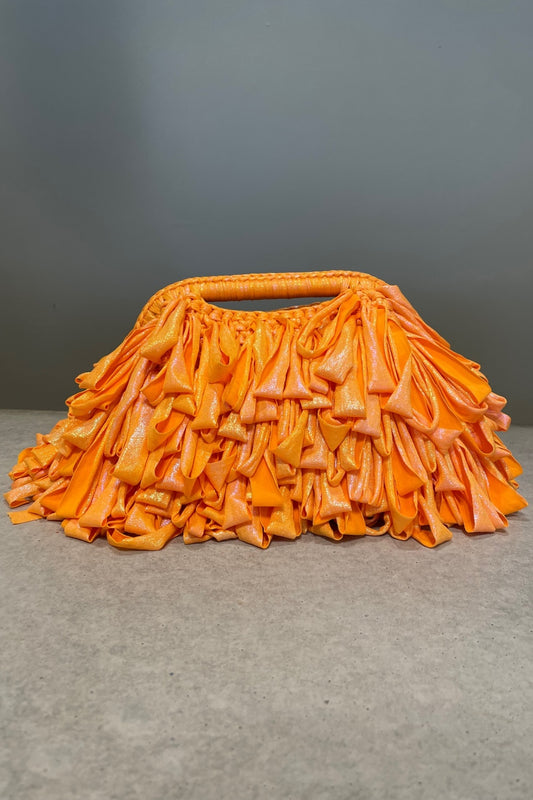 VENUS SHAG CLUTCH ORANGE