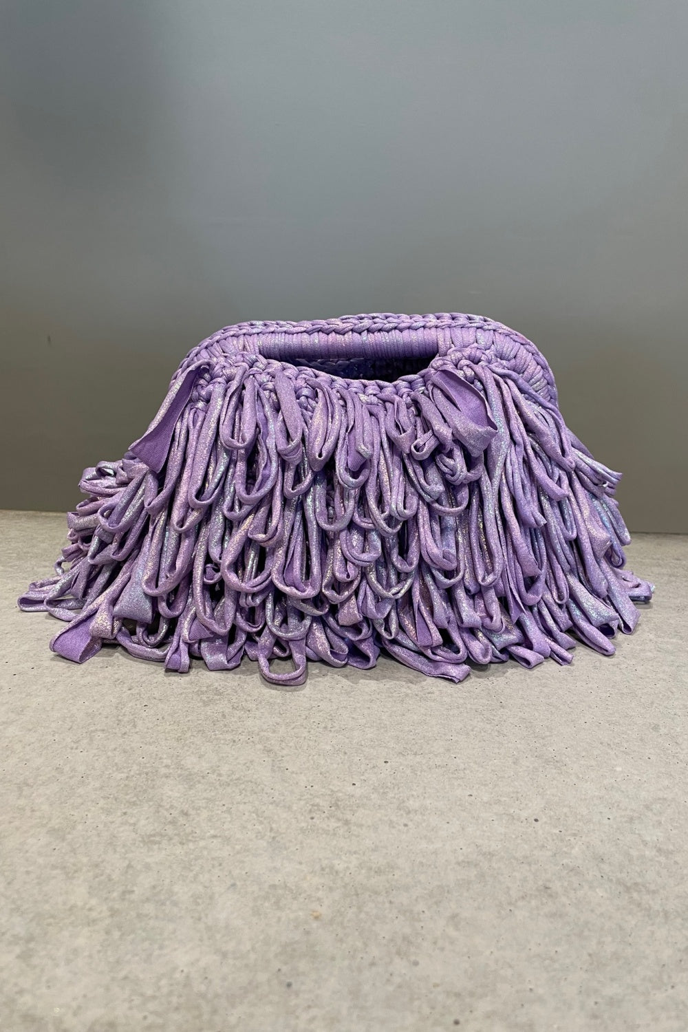 VENUS SHAG CLUTCH LILAC