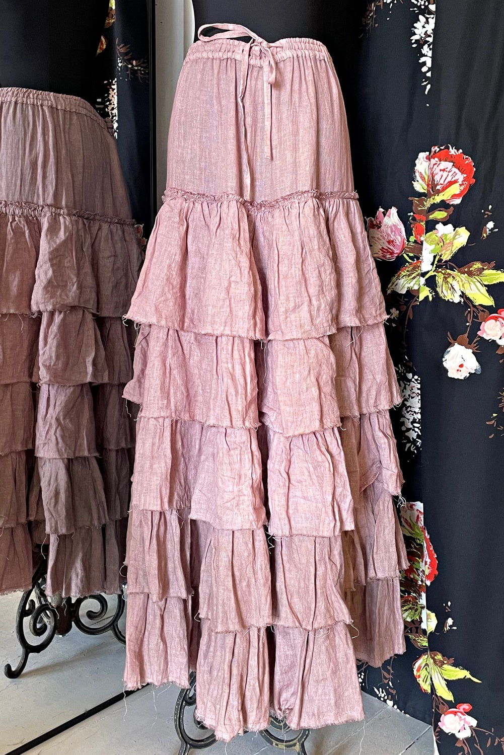 BOEM CAROUSEL LINEN SKIRT MUSK