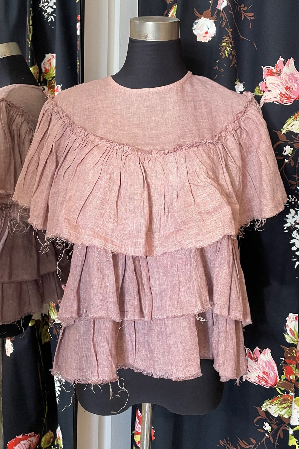 BOEM CAROUSEL LINEN TOP MUSK