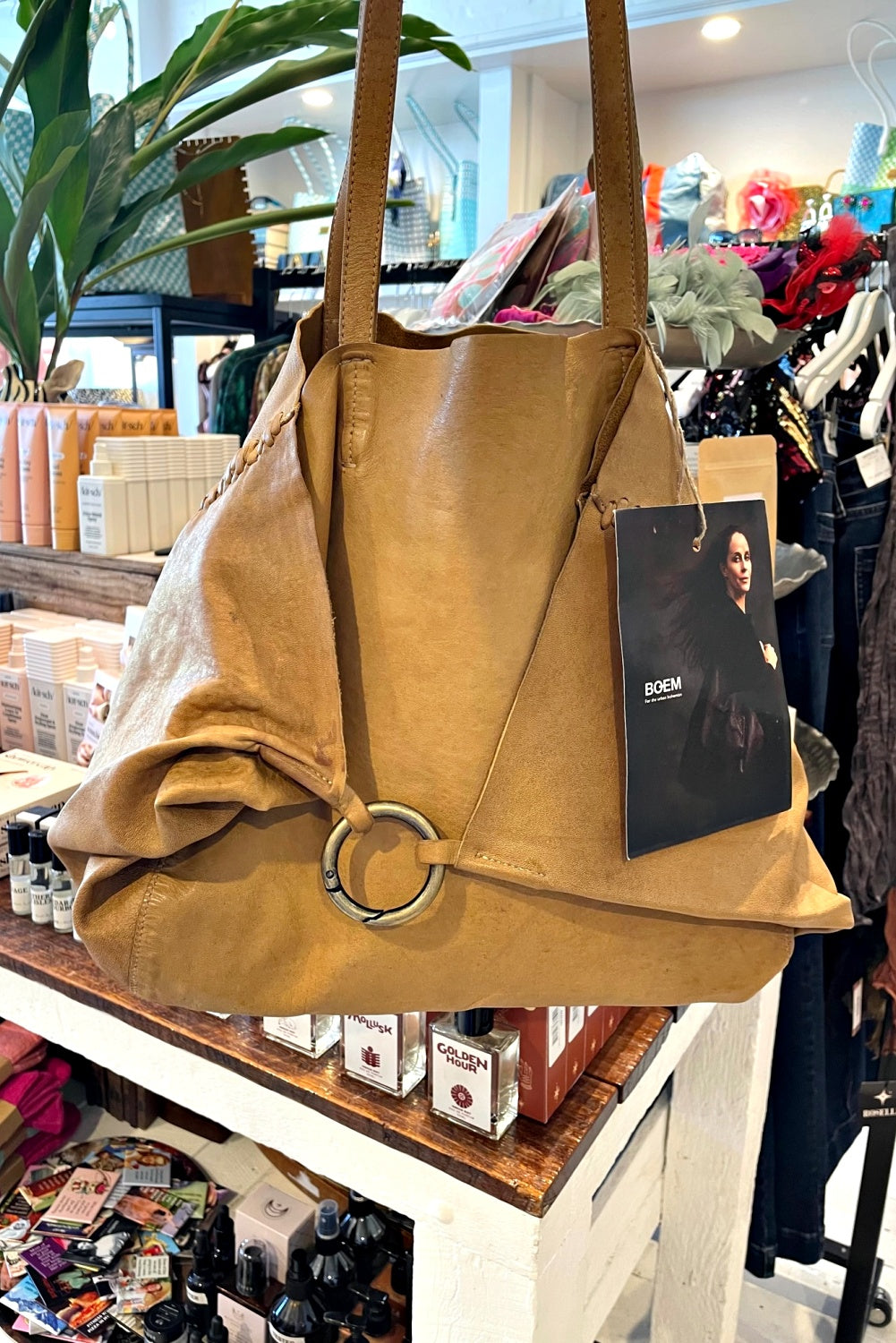 BOEM ORIGAMI LEATHER BAG NUDE