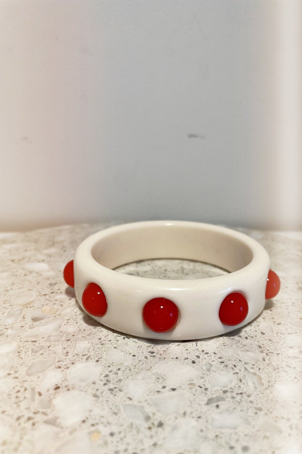 PEGGY BANGLE CREAM + RED