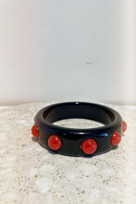 PEGGY BANGLE BLACK + RED