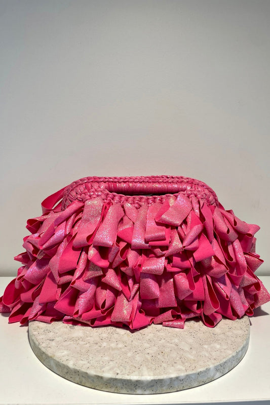 VENUS SHAG CLUTCH LOLLY PINK