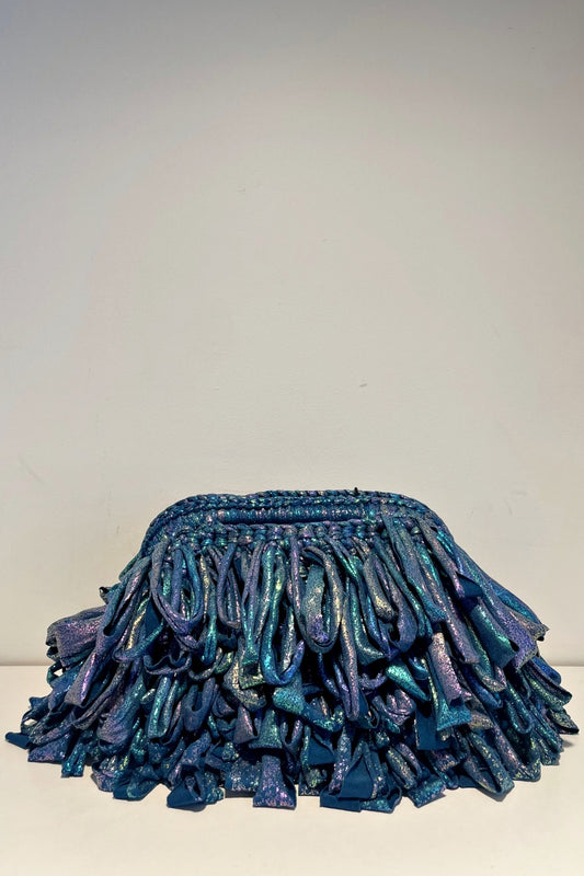 VENUS SHAG CLUTCH GALAXY BLUE