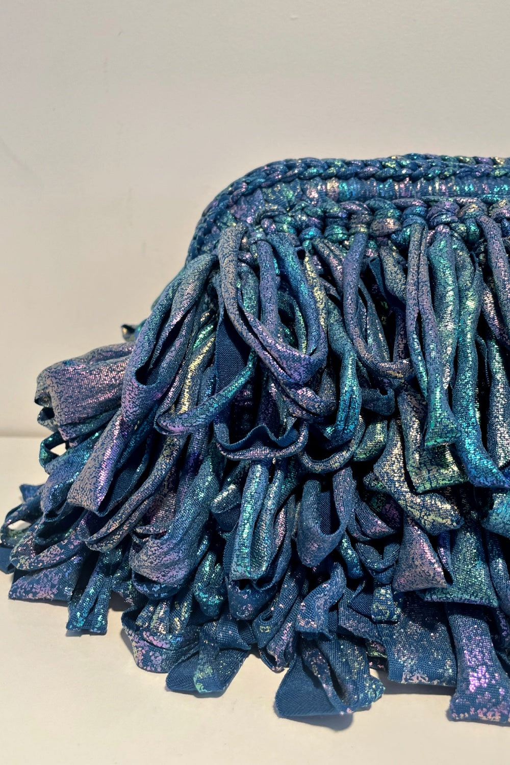 VENUS SHAG CLUTCH GALAXY BLUE
