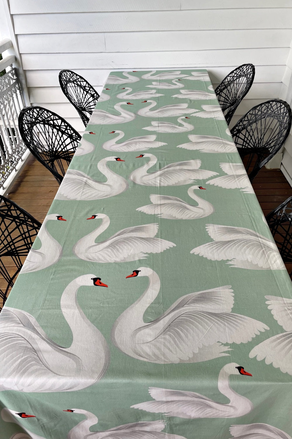 ROSELLE NELLY + JOE SWAN TABLECLOTH