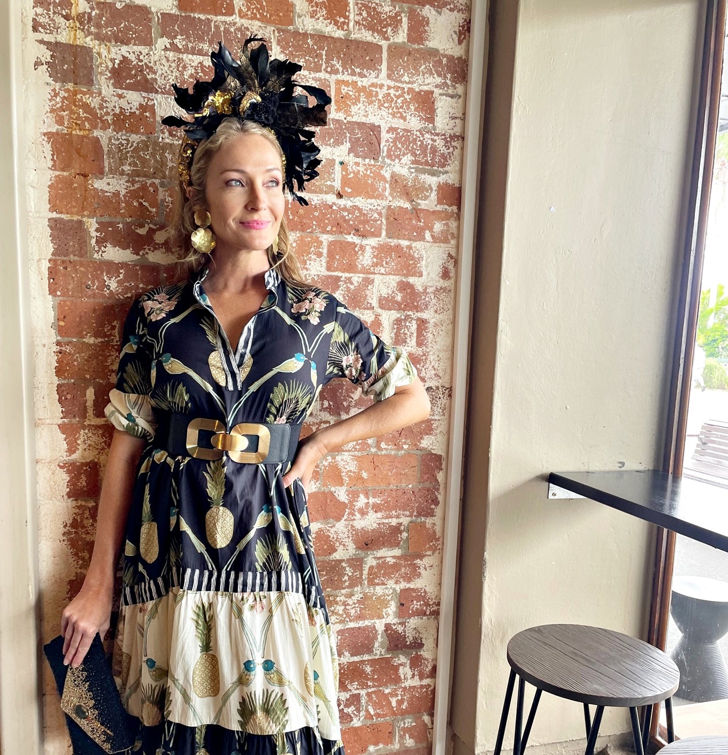 PRE-ORDER ROSELLE JOSEPHINE DRESS AVIARY BLACK