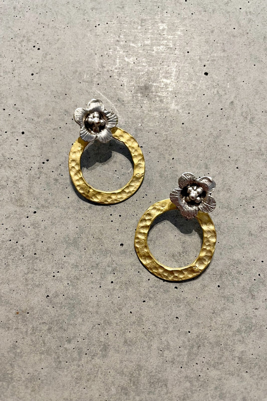 ROSA GOLD + SILVER EARRINGS