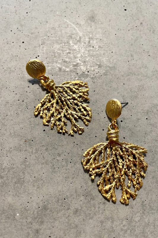 FERN GOLD EARRINGS