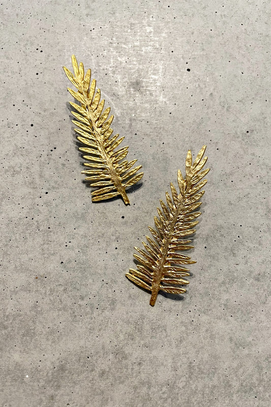 GOLD FERN EARRRINGS