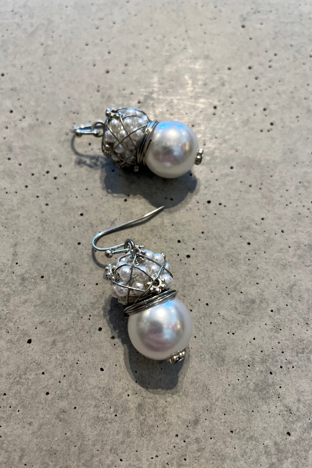 LOUISA SILVER + PEARL EARRINGS