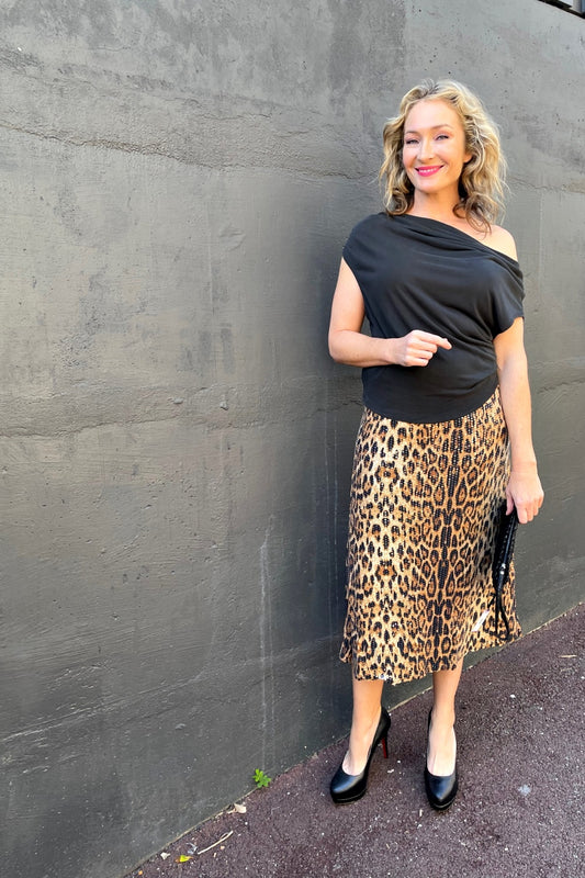 QUEENIE MEOW SEQUIN MAXI SKIRT