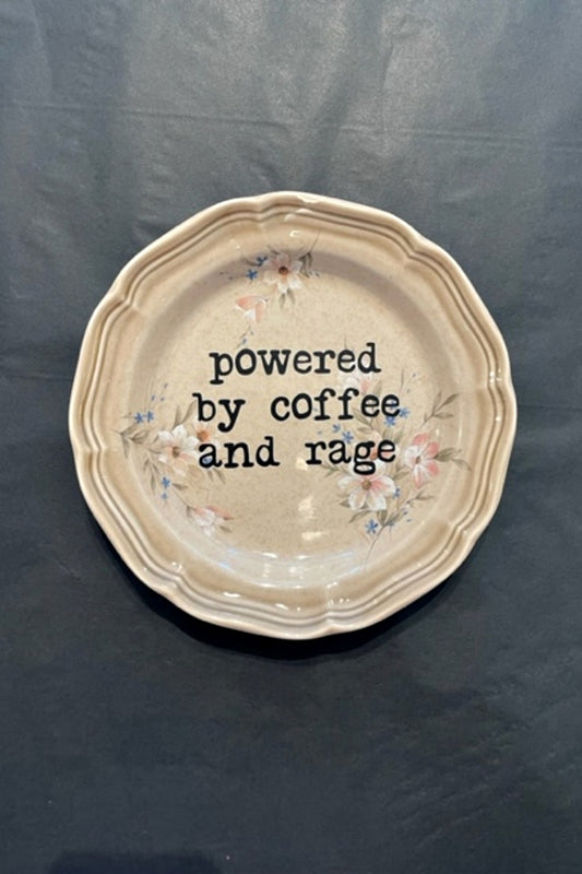 COFFEE + RAGE DECORATIVE PLATE