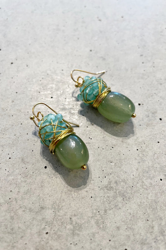 LOVE LIGHT EARRINGS TEAL