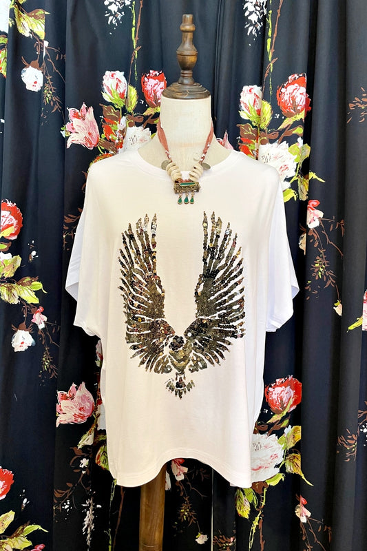 ADINE STUDIO GOLDEN WINGS TEE