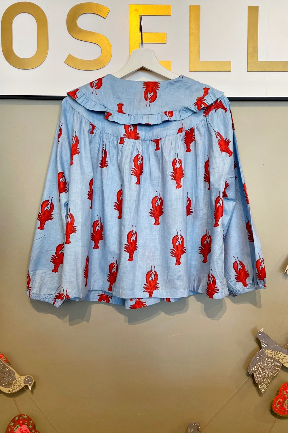ROSELLE LALA BLOUSE LITTLE LOBSTER BLUE