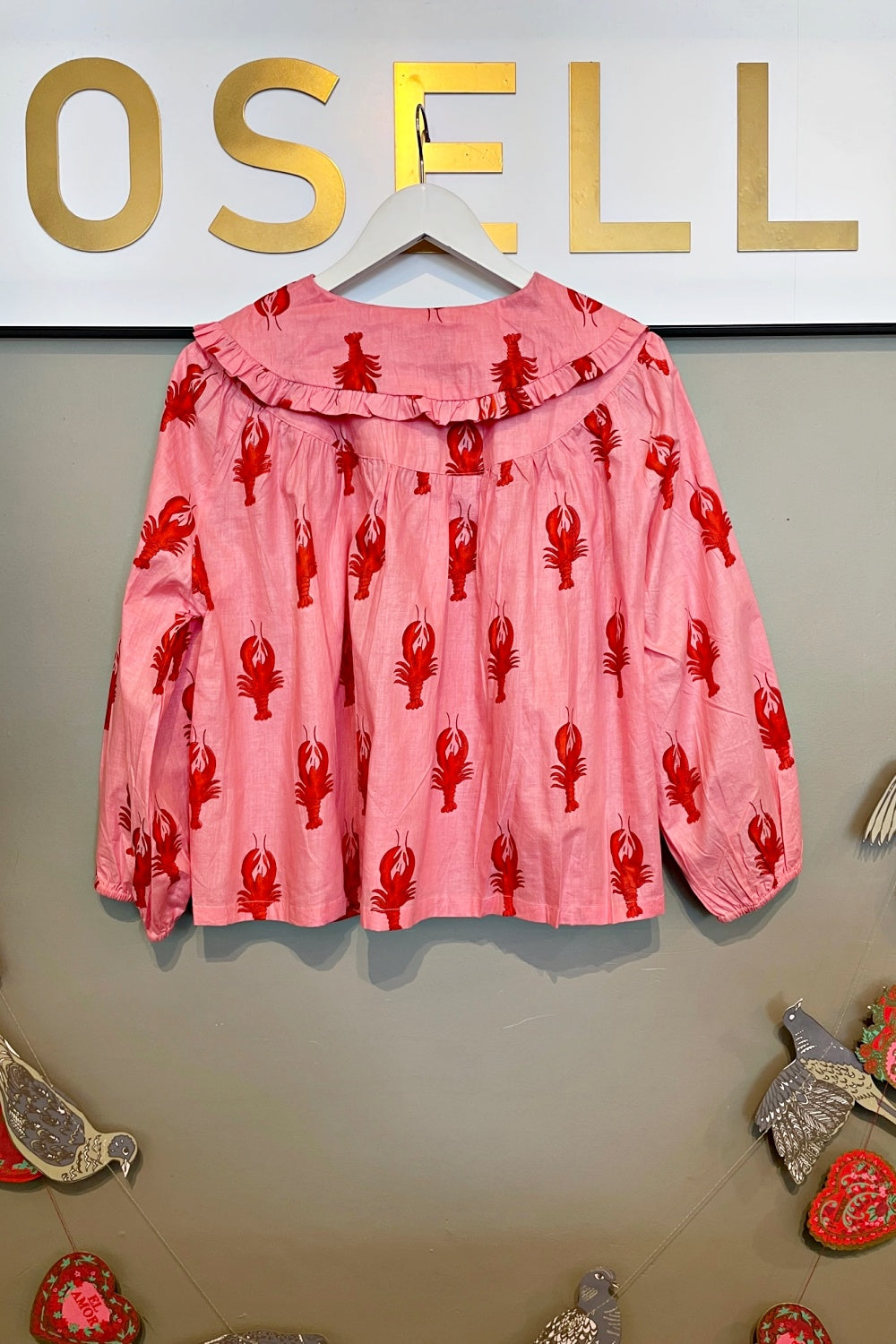 ROSELLE LALA BLOUSE LITTLE LOBSTERS PINK
