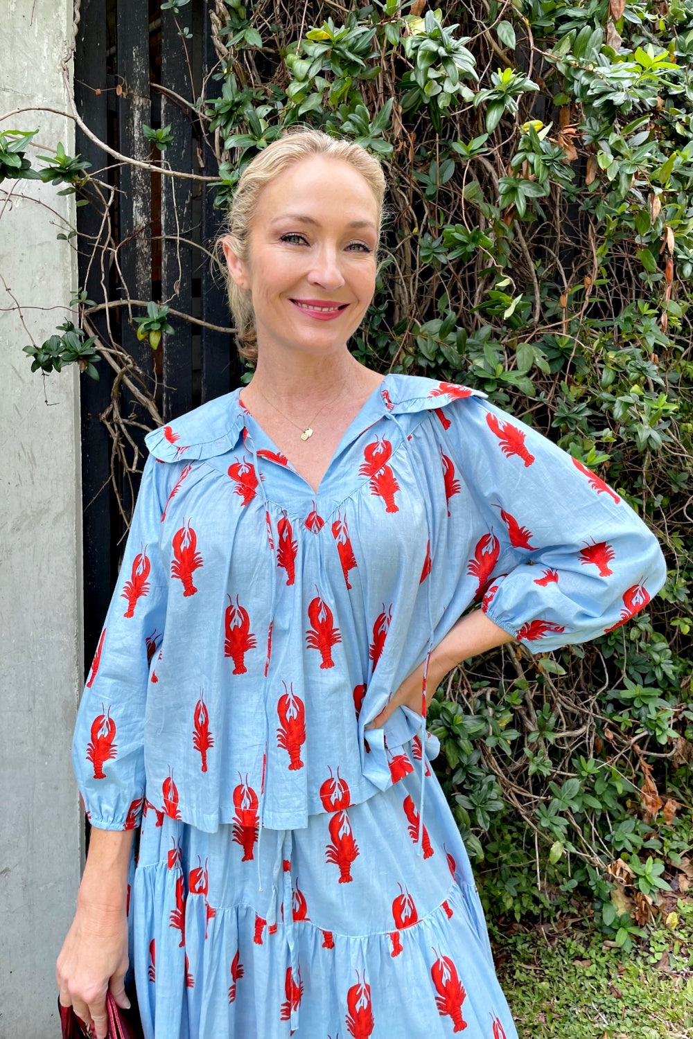 ROSELLE LALA BLOUSE LITTLE LOBSTER BLUE