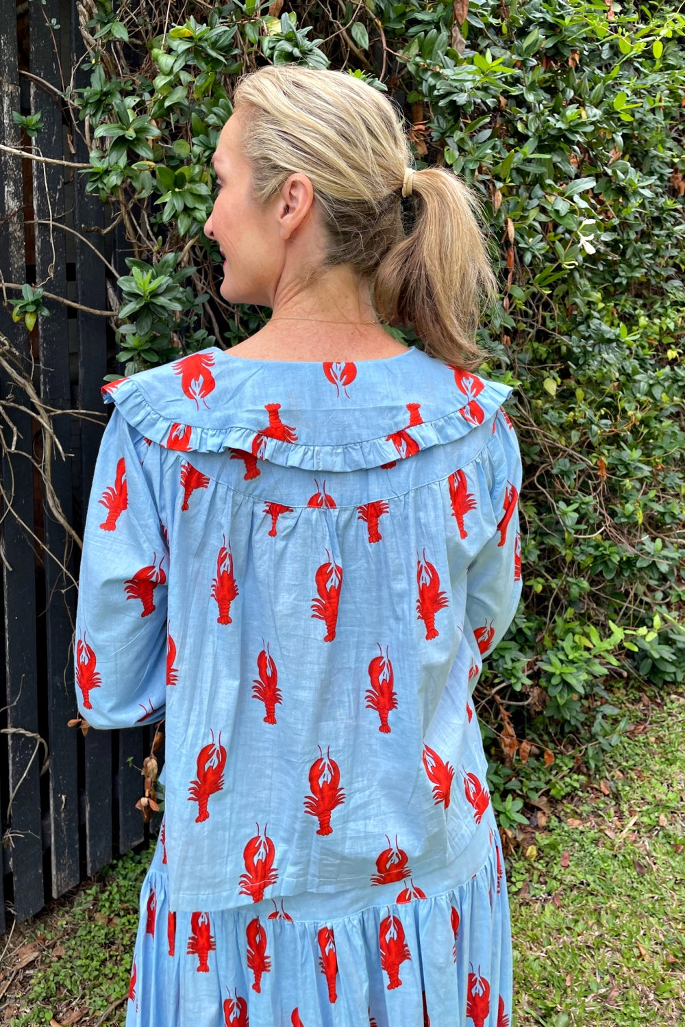 ROSELLE LALA BLOUSE LITTLE LOBSTER BLUE