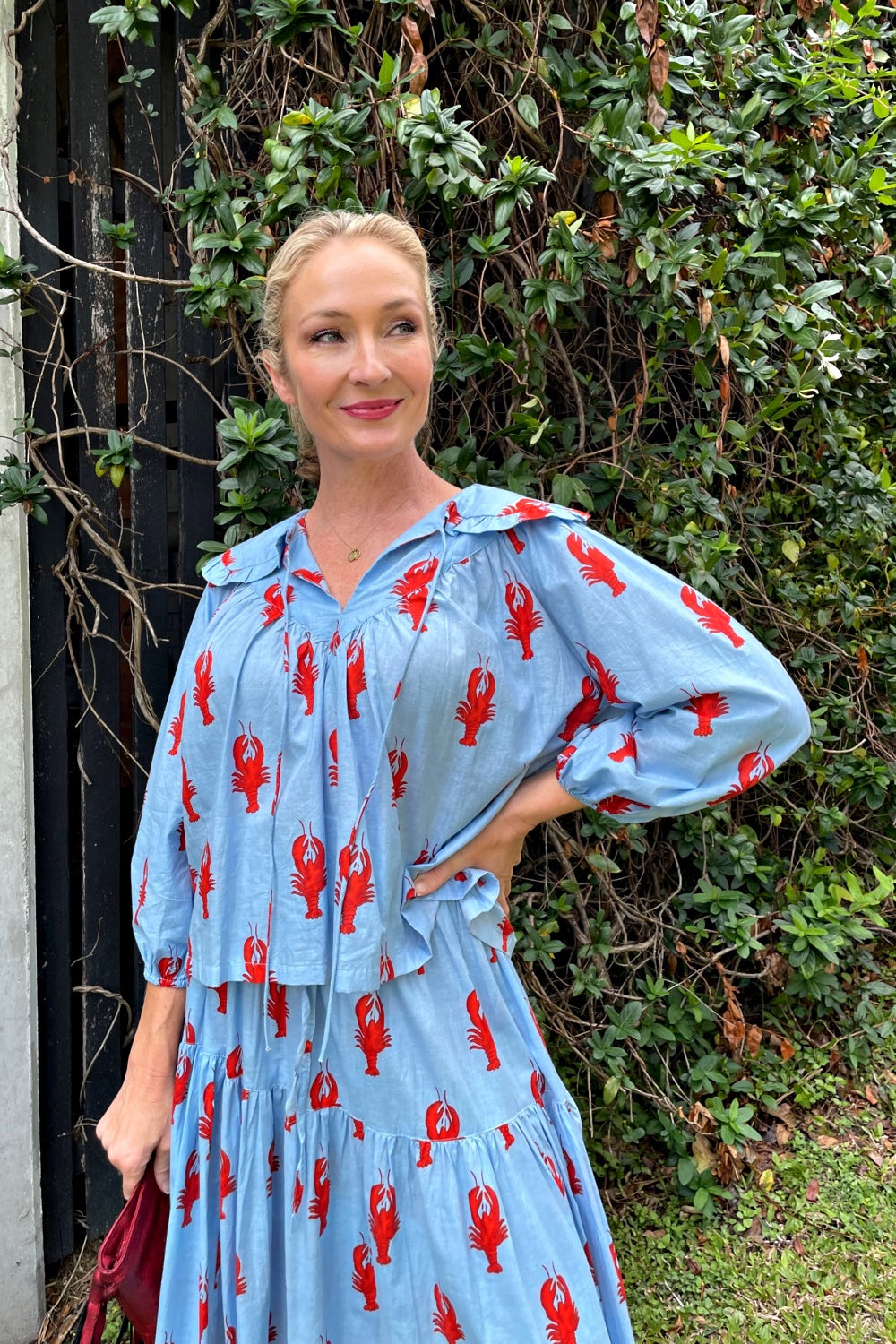 ROSELLE LALA BLOUSE LITTLE LOBSTER BLUE