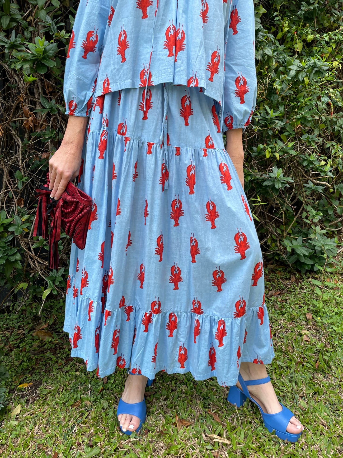 ROSELLE CUBA SKIRT LITTLE LOBSTER BLUE