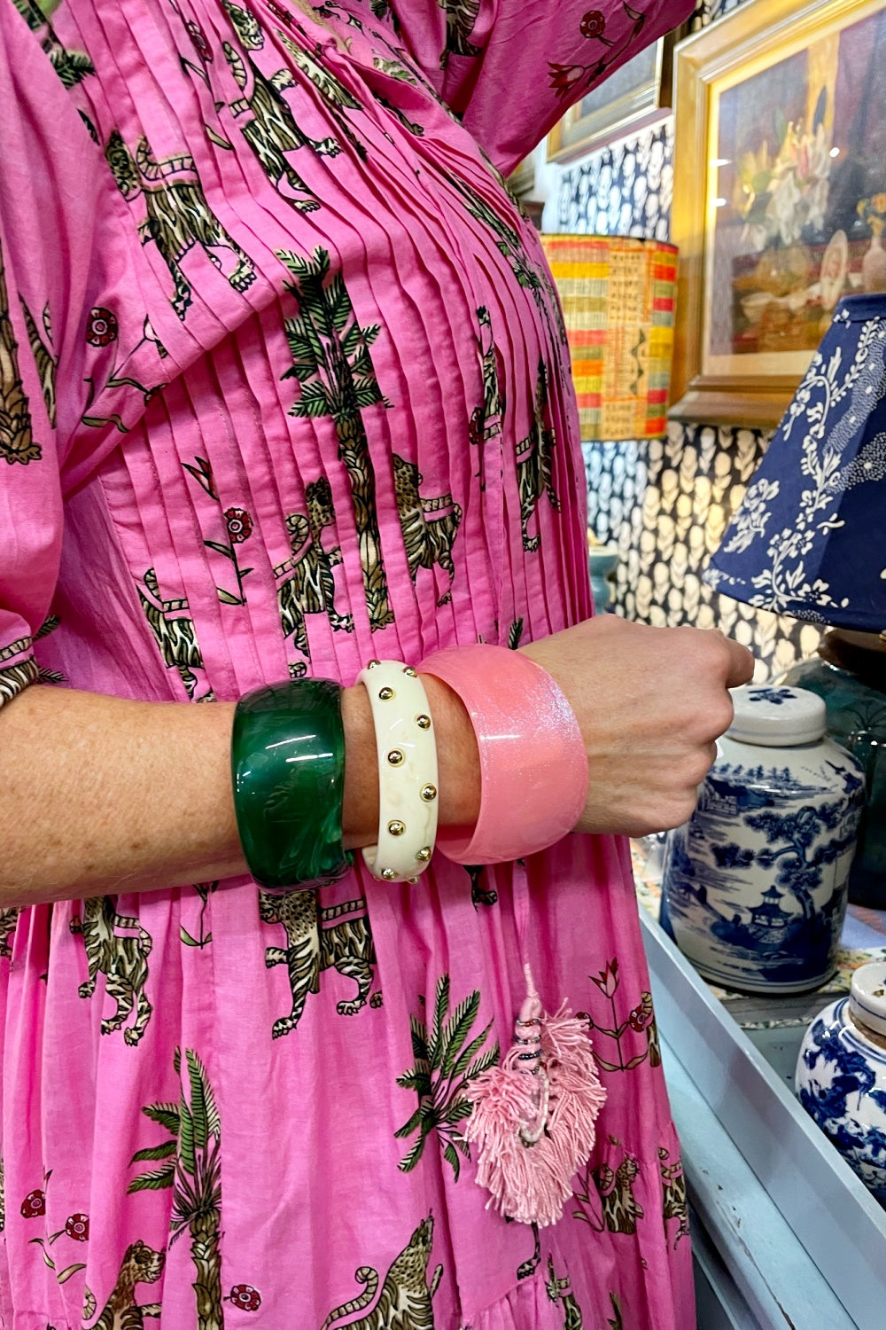 ROSELLE HALCYON DRESS ROSE JUNGLE