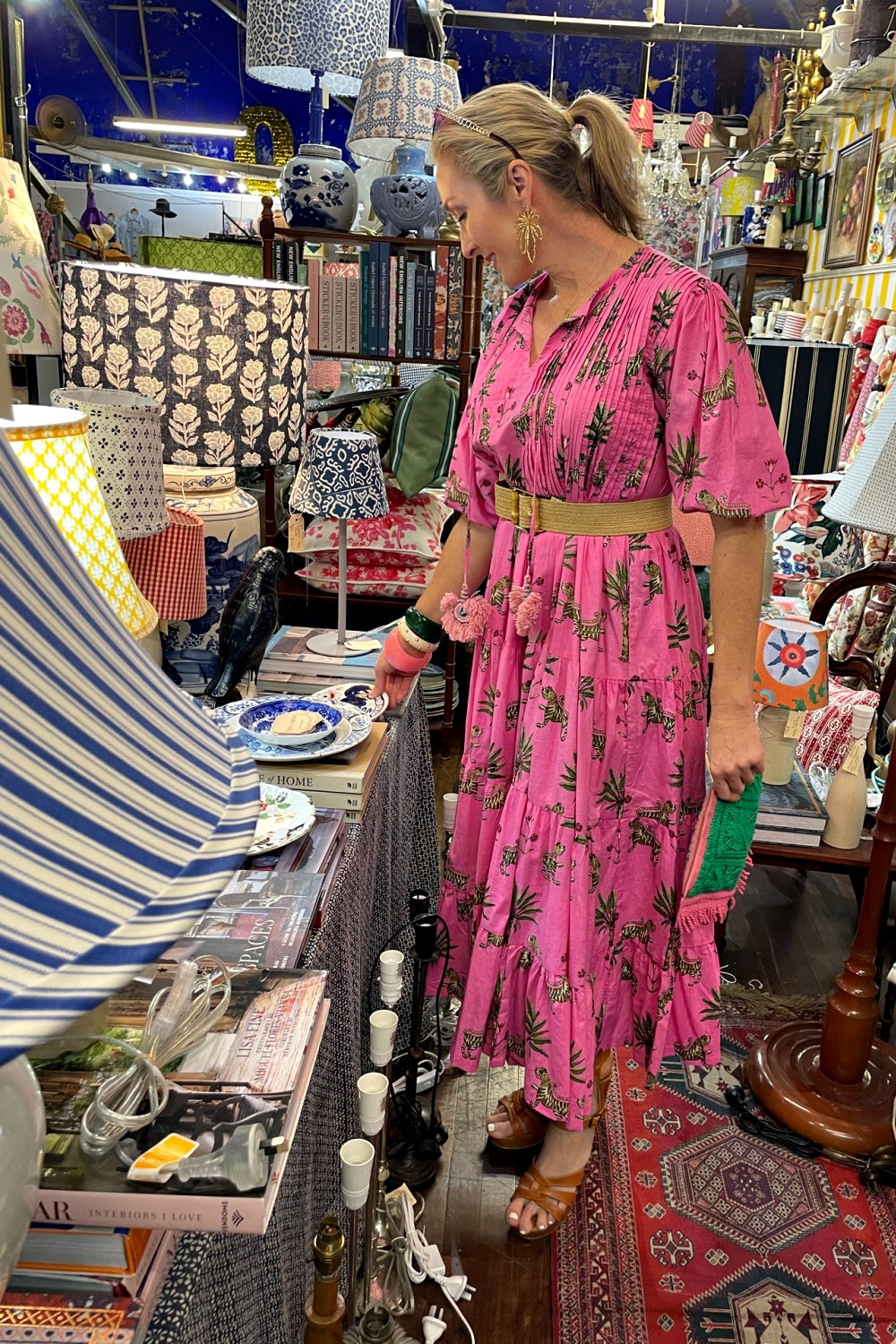 ROSELLE HALCYON DRESS ROSE JUNGLE