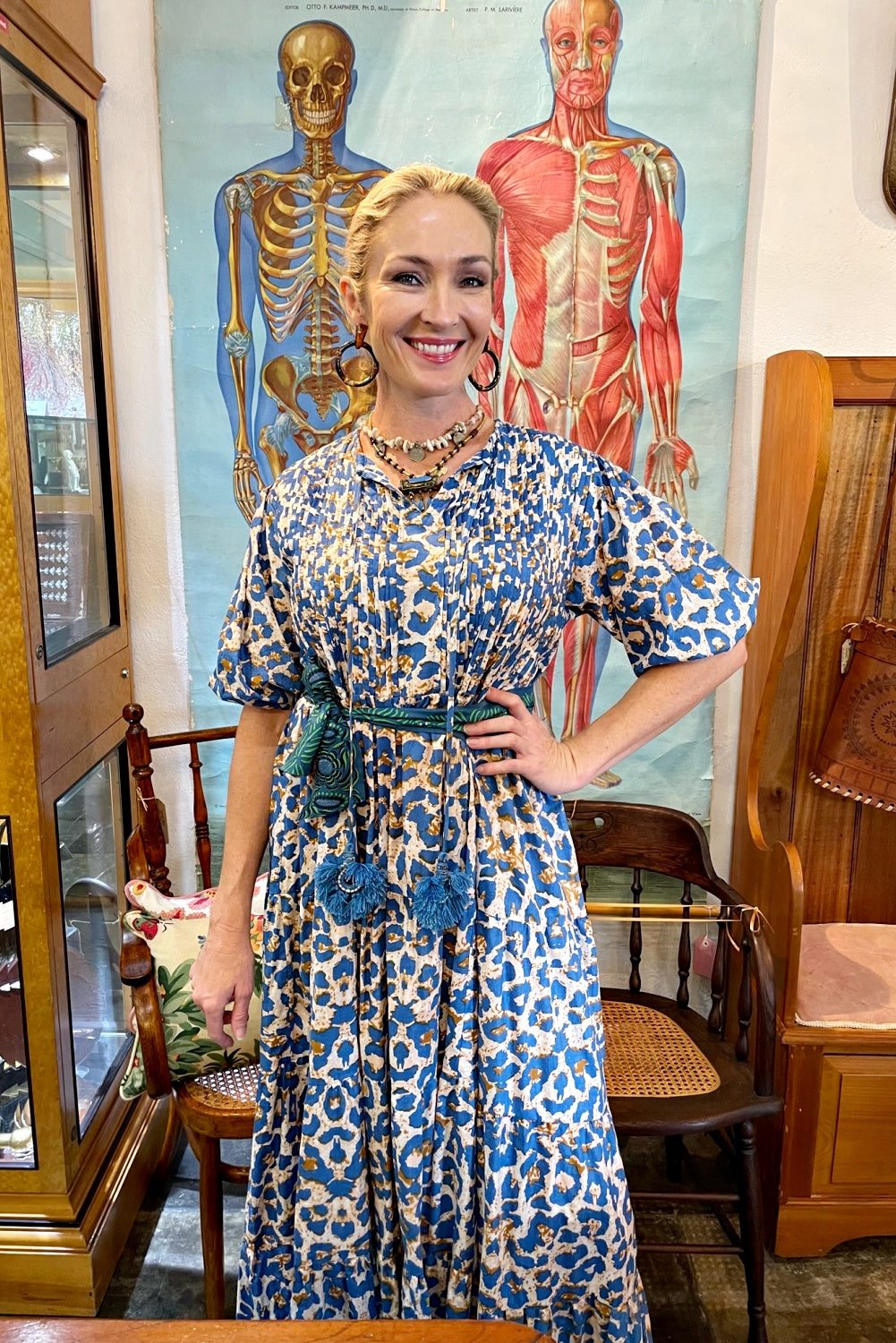 ROSELLE HALCYON DRESS BLUE LEO